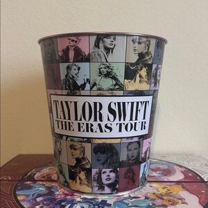 Taylor Swift Pink Tin Popcorn Bucket - Brand New AMC EXCLUSIVE ERAS TOUR MERCH